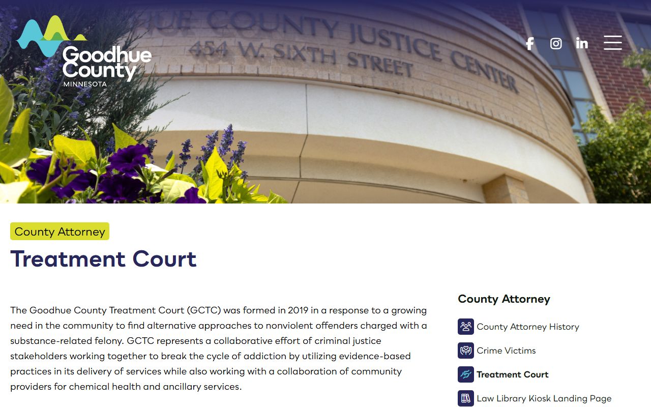 Goodhue County District Court Treatment Court program source